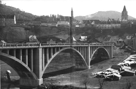 Judenburg - Murbrücke im Bau, Bundesdenkmalamt - 1912