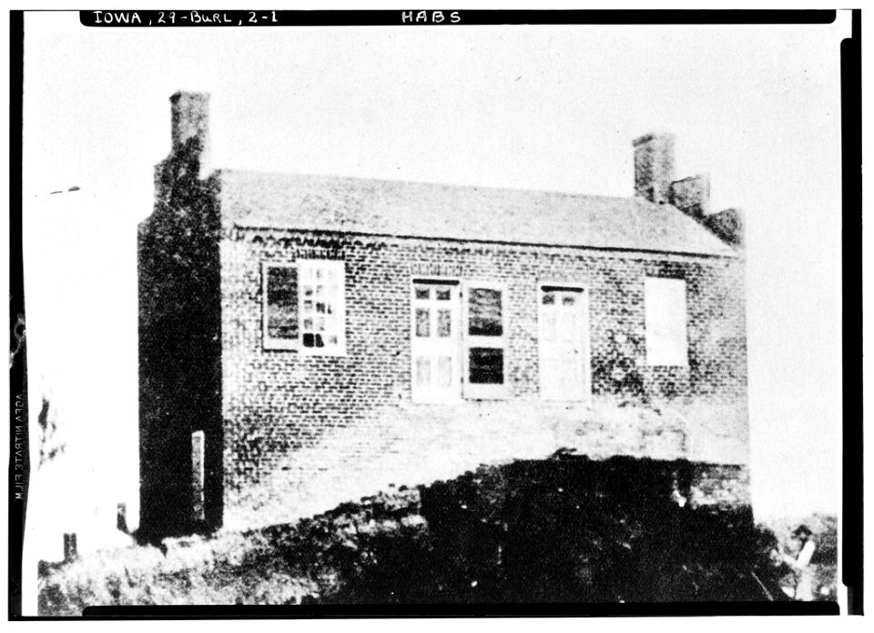 Judge David Rorer house, Burlington, IA; first brick house built in Iowa