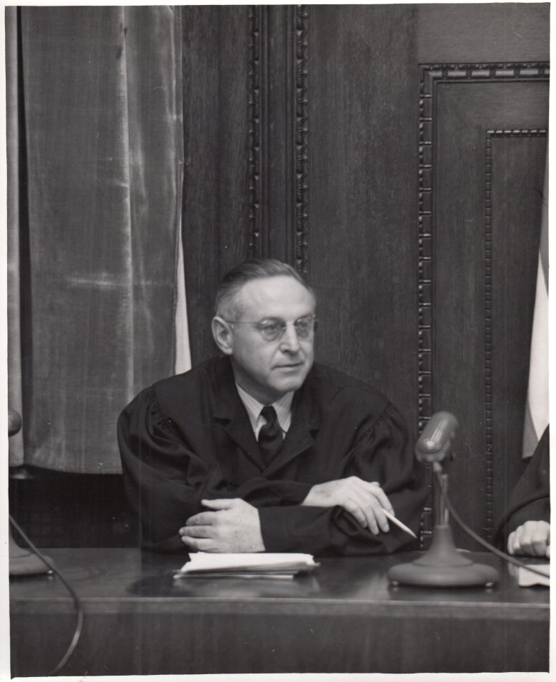Judge Harold Sebring presiding over the Doctors' Trial
