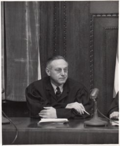 Judge Harold Sebring presiding over the Doctors' Trial