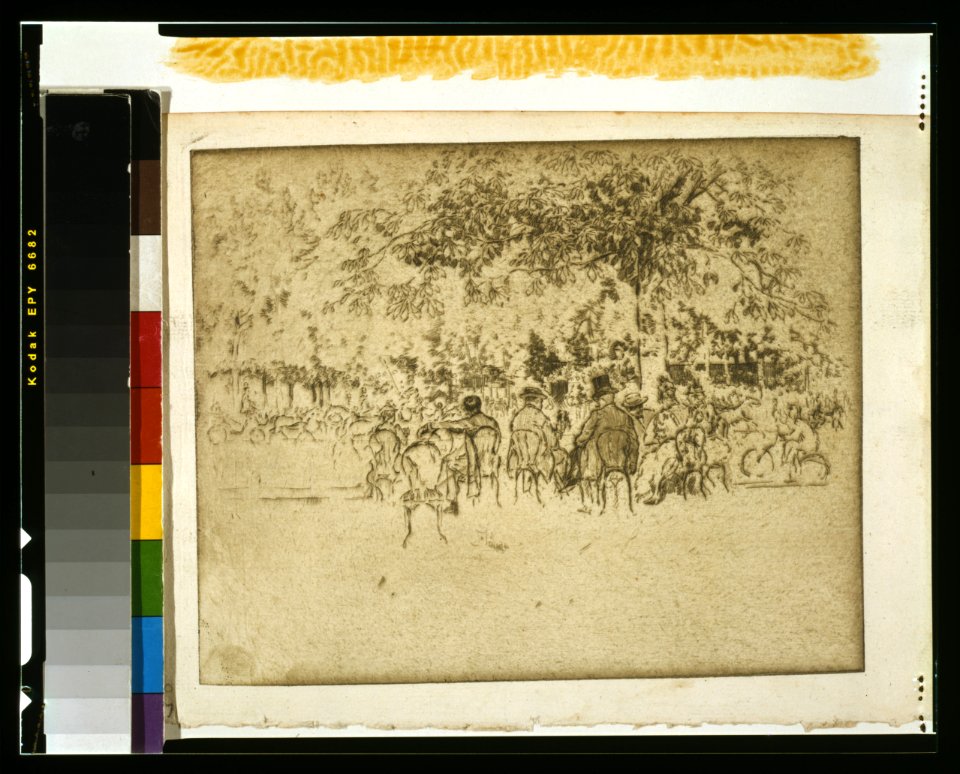Joseph Pennell, On the Champs Elysées, 1893 - Library of Congress