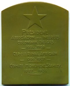 Jules Vanhulst 1932, plaquette by Jacques Marin (1877-1950), Belgium, 1932, Coins and Medals Department of the Royal Library of Belgium, 2N81 - 2 (verso)