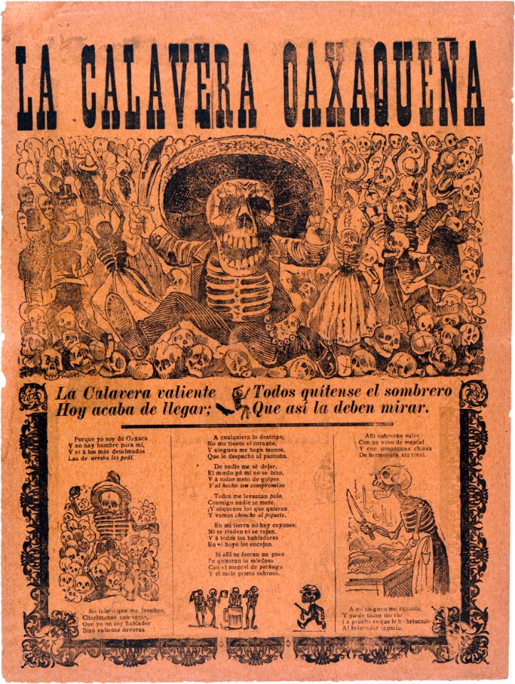José Guadalupe Posada, Calavera oaxaqueña, broadsheet, 1903