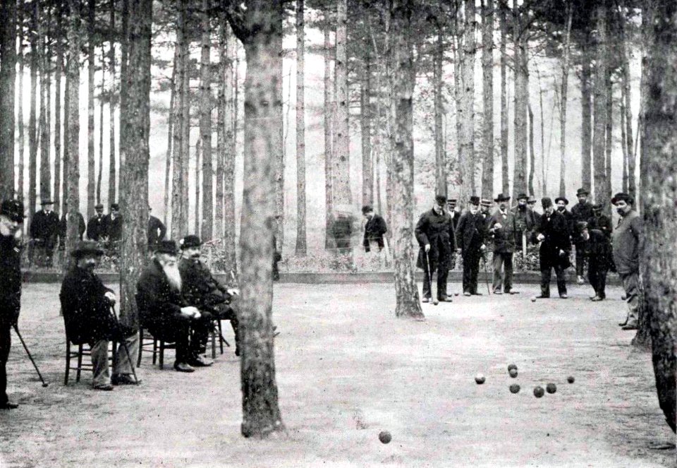 Joueurs de boules au Bois de Boulogne (Croix Catelan), en novembre 1898