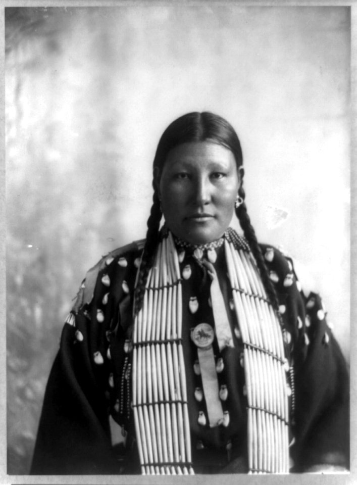 Julia Lone Elk, half-length portrait, facing front LCCN92509851