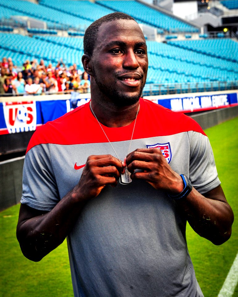 Jozy Altidore USMNT with dog tag
