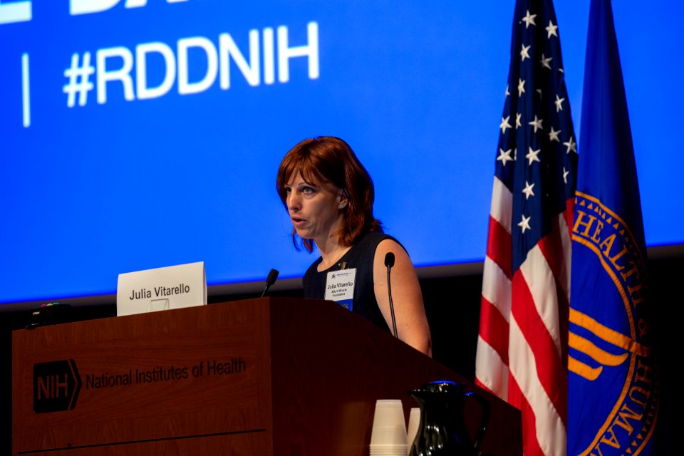 Julia Vitarello at Rare Disease Day at NIH 2020