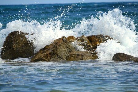 Waves summer stones photo