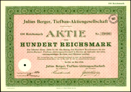 Julius Berger Tiefbau-AG 1926 photo