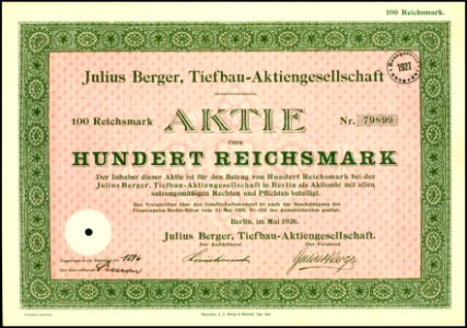 Julius Berger Tiefbau-AG 1926