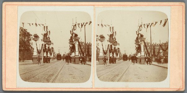Juliana feesten Amsterdam Mei 1910 Hoge Sluis - Maarten Benschop