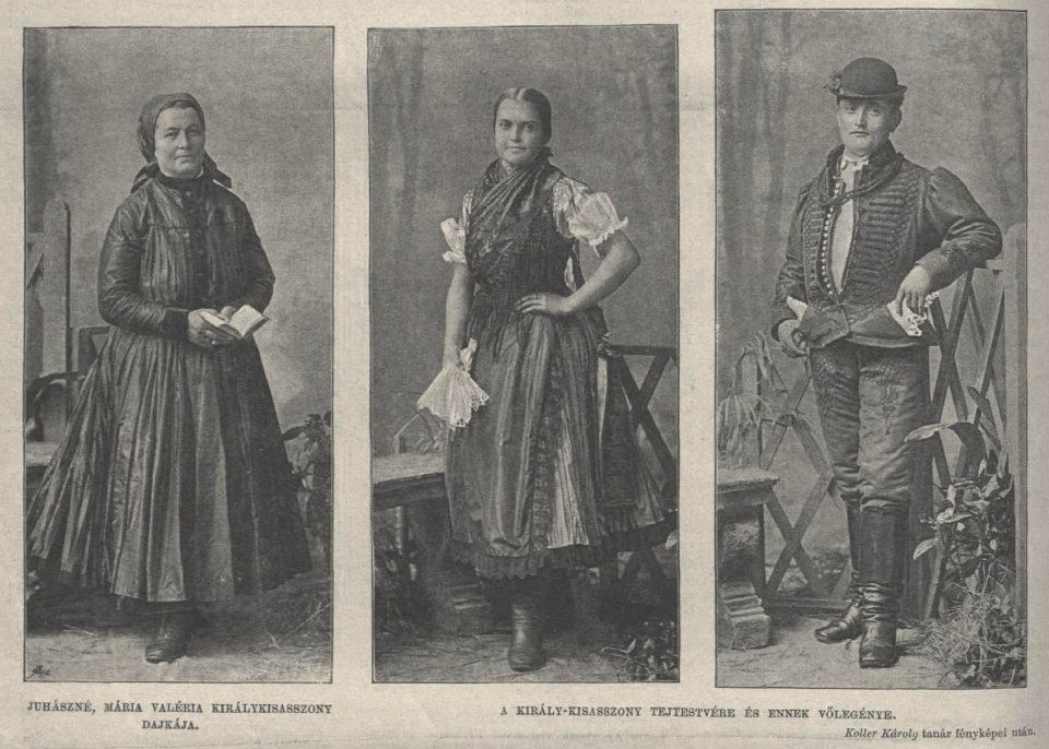 Juhászné Legéndi Julianna, lánya Lídia és veje Magyar István 1888-38