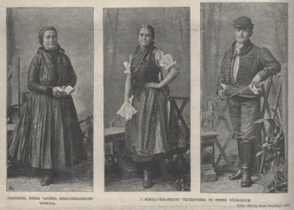 Juhászné Legéndi Julianna, lánya Lídia és veje Magyar István 1888-38