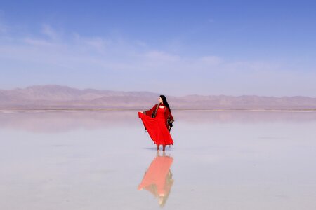 Girls mirror red