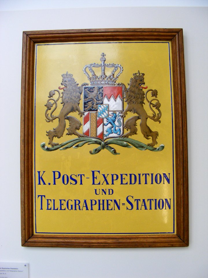 K. Post-Expedition und Telegraphen-Station - Schild - Verkehrszentrum