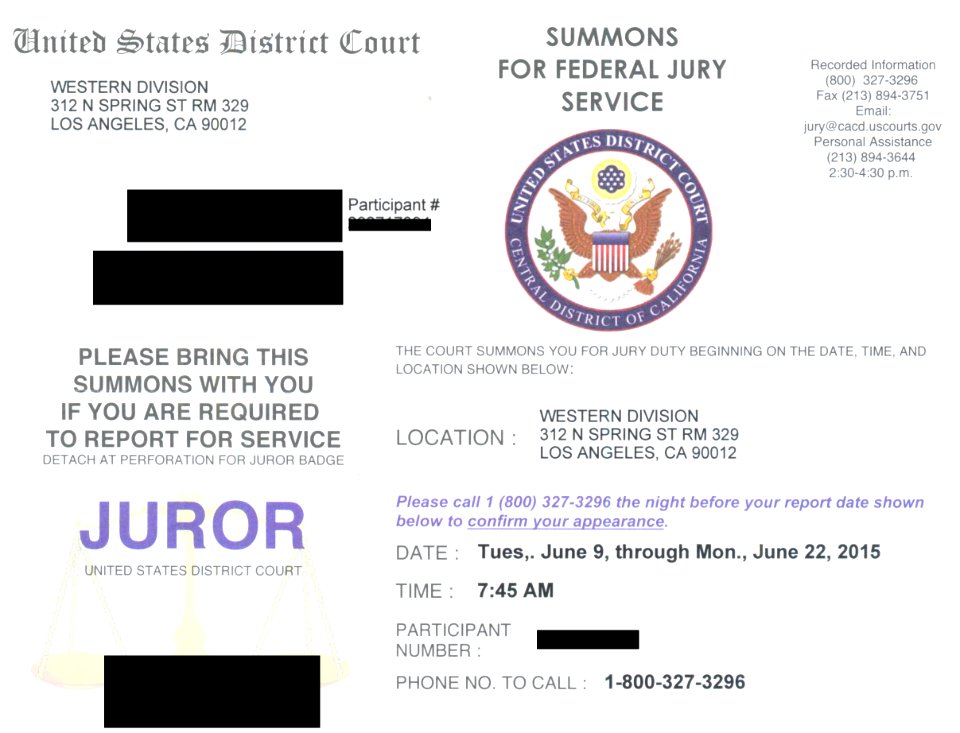 Jury Summons