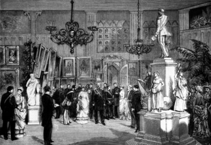 K. Brosch - Alexander III being shown statue of Alexander II by Walter Runeberg