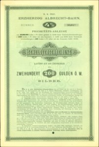 K. k. priv. Erzherzog Albrecht-Bahn 1880