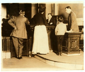 Juvenile Court. An 8 year old boy charged with stealing a bicycle. Thursday May 5, 1910. LOC cph.3a29838