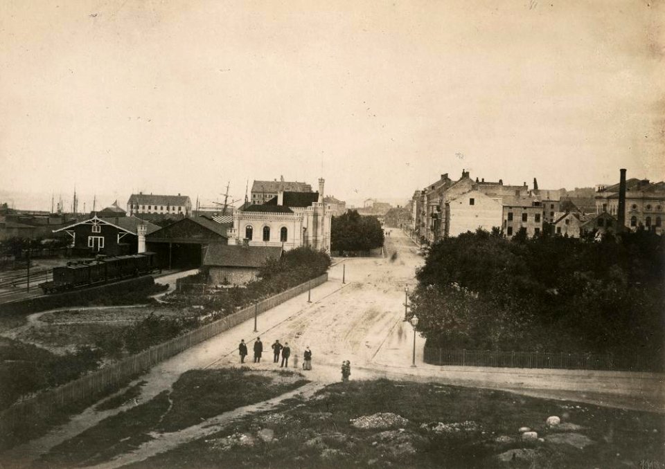 Järnvägsgatan, Helsingborg på 1870-talet