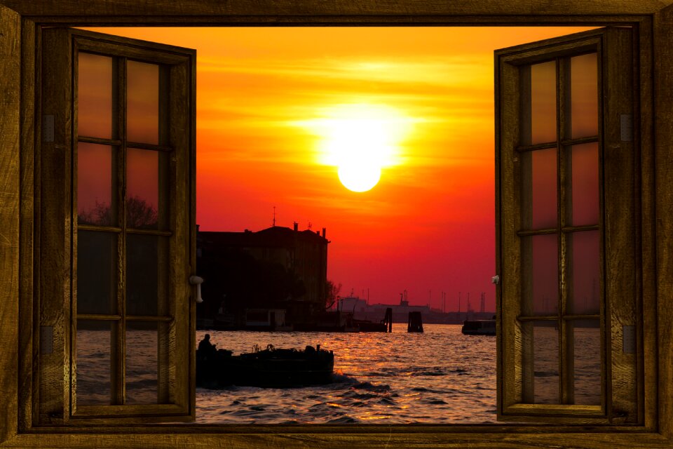Romantic venice window