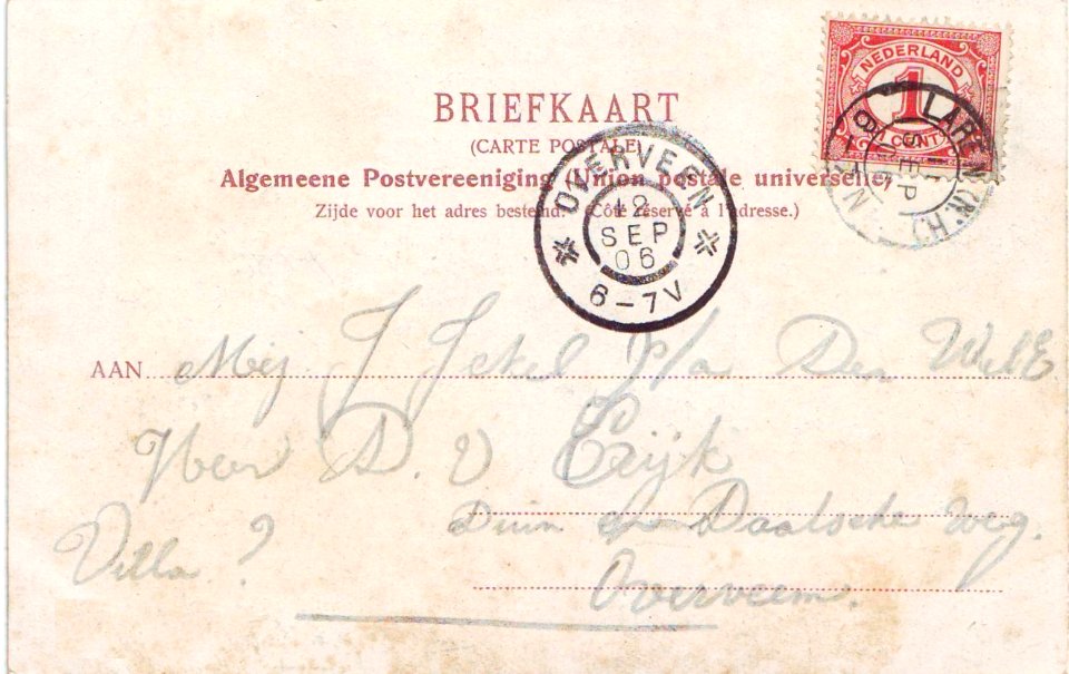 Kaart Laren-Overveen 1906