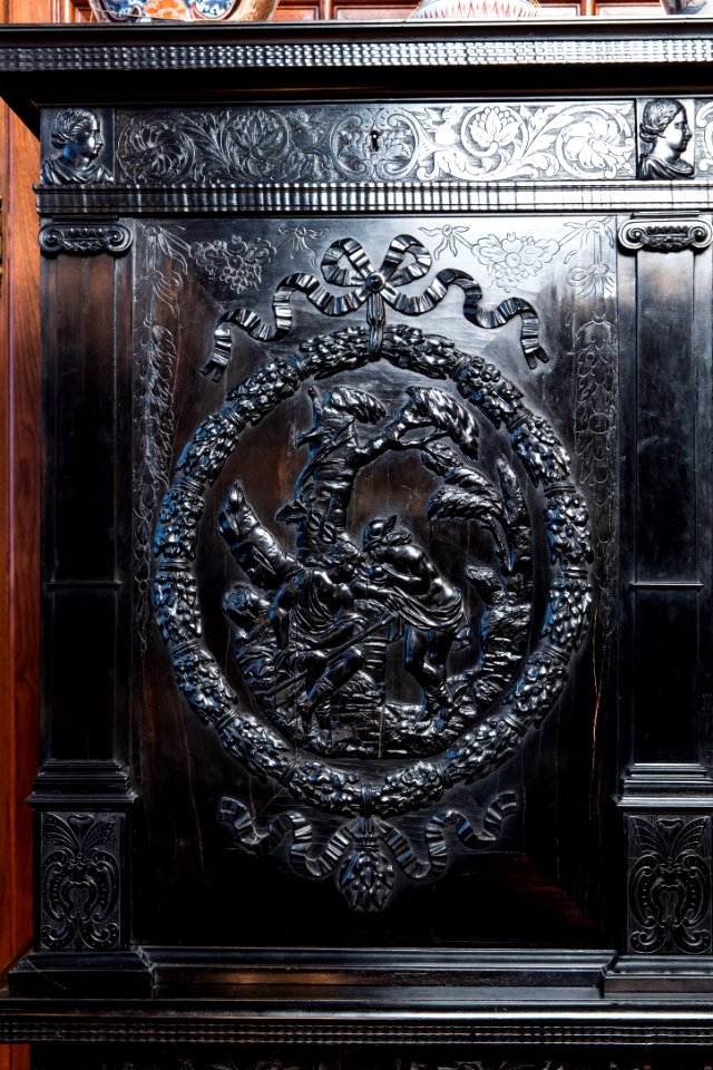 Kabinettskåp av svartbetsat päronträ och ebenholts - Hallwylska museet - 108632
