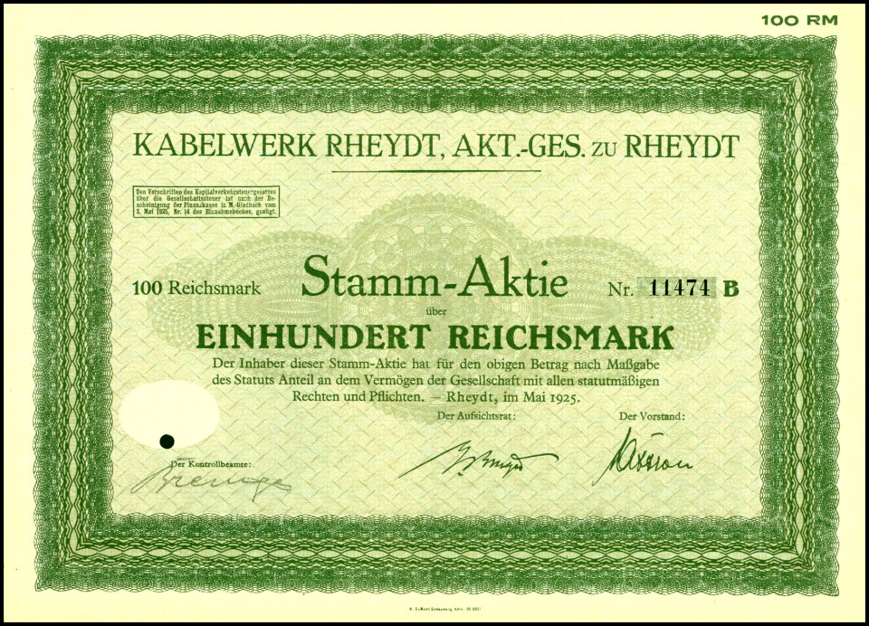 Kabelwerk Rheydt 1925