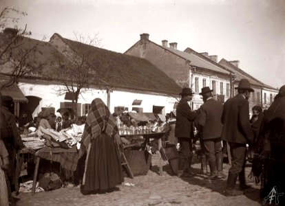 Jędrzejów. Rynek, jarmark-1914
