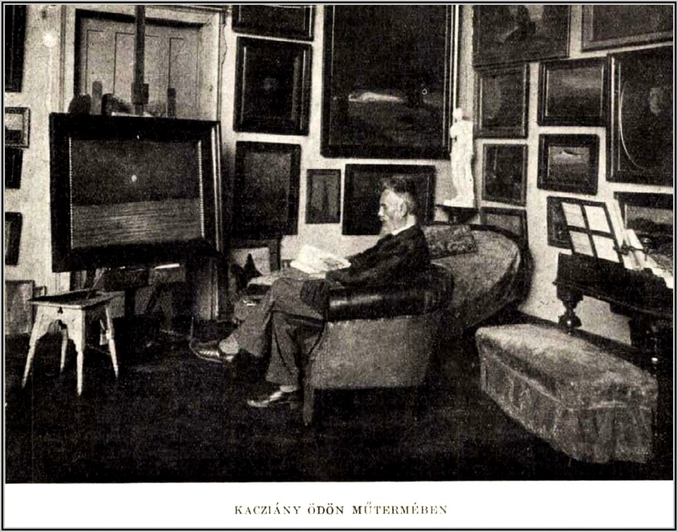 Kacziány Ödön műtermében, Vasárnapi Ujság, 1917