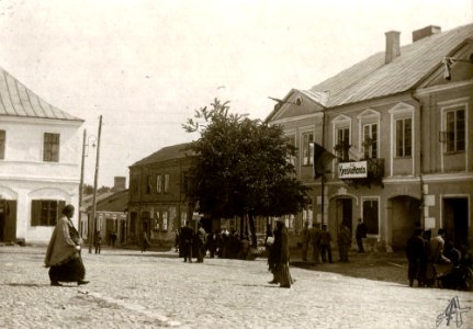 Jędrzejów. Rynek. Starostwo - Kreiskommando - 1915