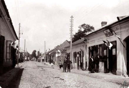 Jędrzejów. Ulica Klasztorna - 11. Listopada - 1915