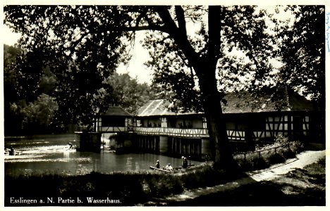 K Liebhardt - Esslingen a. N., Partie am Wasserhaus (AK um 1912)