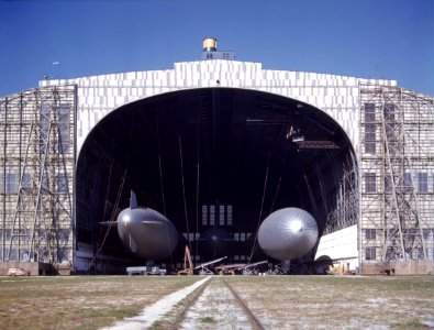 K-class blimps at Naval Air Station Lakehurst, New Jersey (USA), circa in 1943 (80-G-K-15413) photo