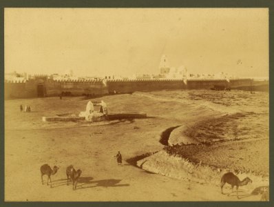 Kairouan. General view of the Grand Mosque of Sidi Okba from without the walls LCCN2003690038