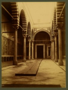 Kairouan. Architectural details of one of the corridors of the Mosque of the Barber - Lehnert et Landrock, Tunis. LCCN2003690045