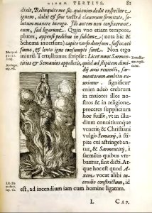 JUSTUS LIPSIUS 1594 De Cruce p 81 Torture stake burnt at