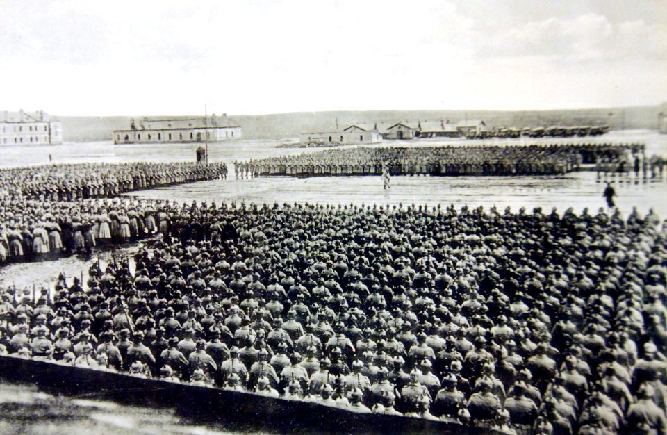 Kaiser Birthday Parade,Russia, behind the front in the east, WWI (28800748704)