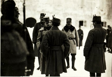 Kaiser Karl I,, Besuch in Tirol, Inspizierung der Truppe in Pergine (BildID 15415267)