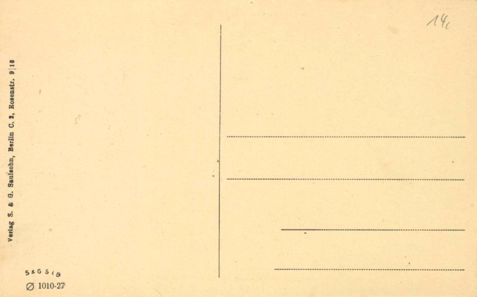 Jüterbog, Brandenburg - Ziergiebel am Rathaus mit Mauritius (back) (Zeno Ansichtskarten)
