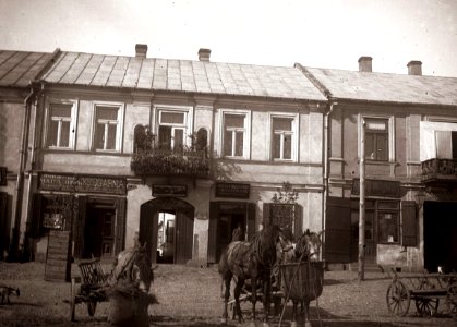 Jędrzejów. Rynek, południowa pierzeja 1914