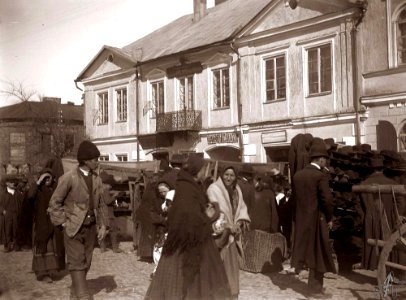 Jędrzejów. Rynek, wschodnia pierzeja 1914