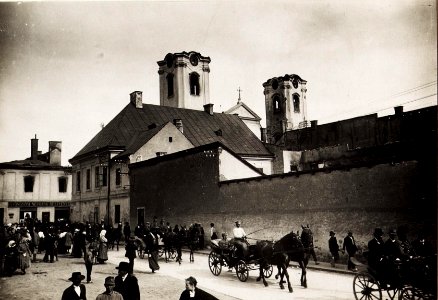 Kaiser Karl I. und Kaiserin Zita besuchen das am 21.5.1917 von einem Brand zerstörte Gyöngyös am 23.5.1917 (BildID 15564868)