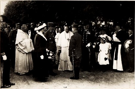 Kaiser Karl I. und Kaiserin Zita in bregenz am 5. Juni 1917, Kaiser Karl I. bereiste in der Zeit vom 1. Juni 1917 bis zum 6. Juni 1917 die Isonzofront, Istrien, Kärnten und Vorarlberg (BildID 15565513)