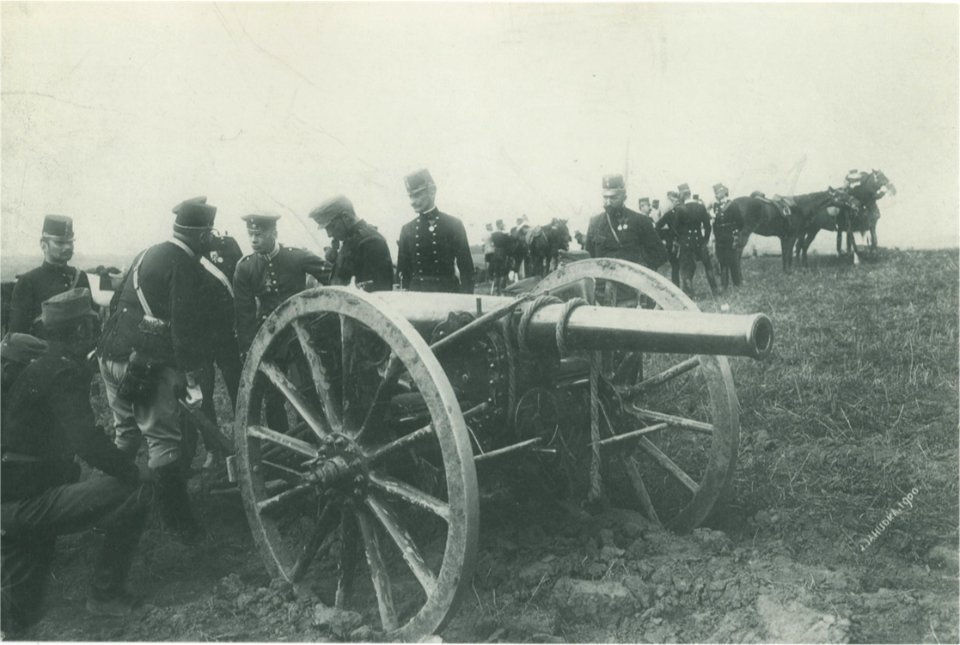K.u.k. Feldartillerie beim Manöver (1900)