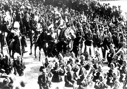 Kaiser Wilhelm II und König Umberto I von Italien