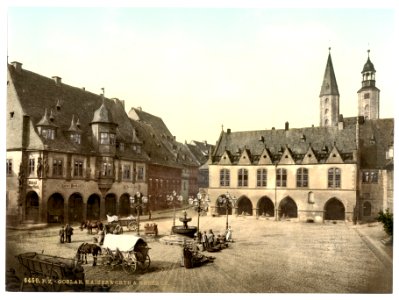 Kaiserworth and town hall, Goslar, Hartz, Germany-LCCN2002713793 photo