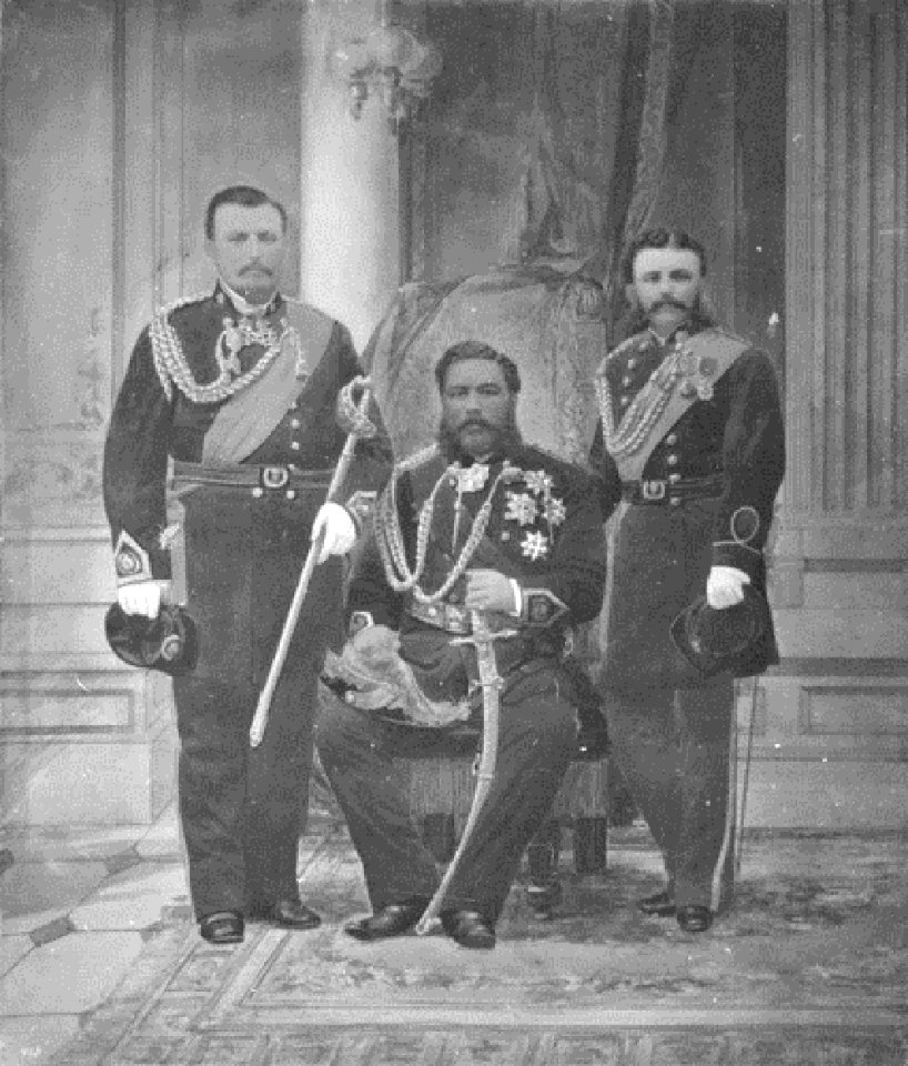 Kalakaua and aides during trip around the world