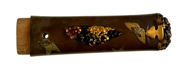 Kajima Ikkoku - Tsuka with Chinese-style Lions and Butterflies - Walters 5112293B - Back