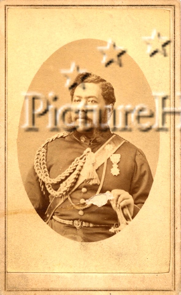 Kalakaua, carte de visite by Menzies Dickson, undated